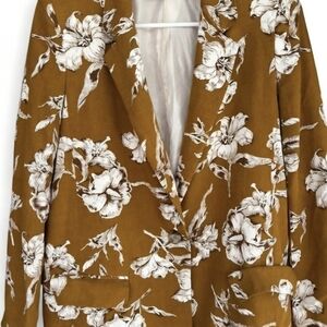 Zara Mustard Floral Blazer